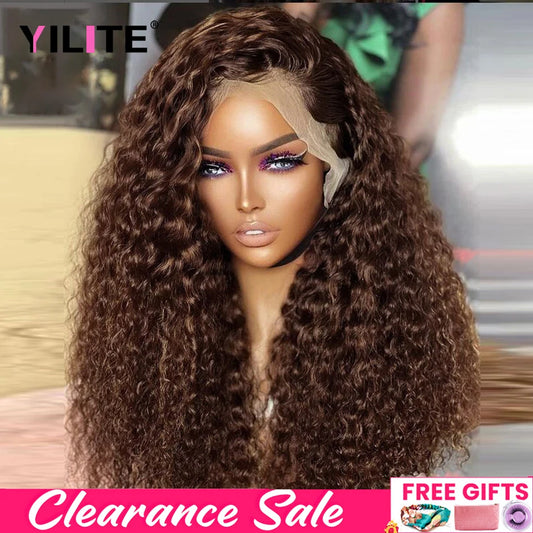 13x4 Chocolate Brown Deep Wave Lace Front Wig